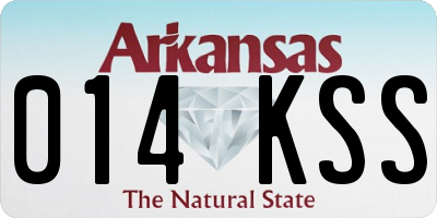 AR license plate 014KSS