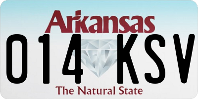 AR license plate 014KSV