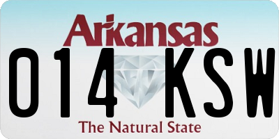AR license plate 014KSW