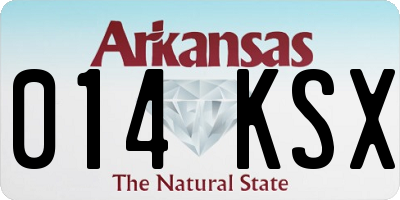 AR license plate 014KSX