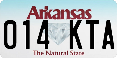 AR license plate 014KTA