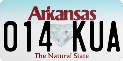 AR license plate 014KUA