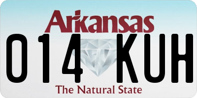 AR license plate 014KUH