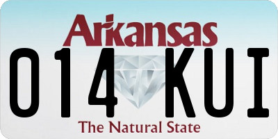 AR license plate 014KUI