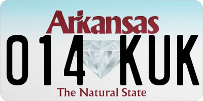 AR license plate 014KUK