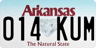AR license plate 014KUM