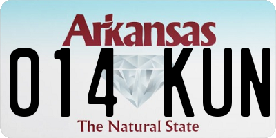 AR license plate 014KUN