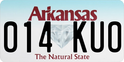 AR license plate 014KUO