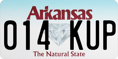 AR license plate 014KUP