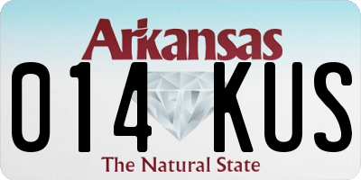 AR license plate 014KUS