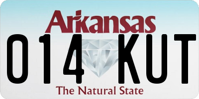 AR license plate 014KUT
