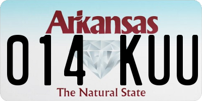 AR license plate 014KUU