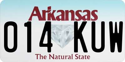 AR license plate 014KUW