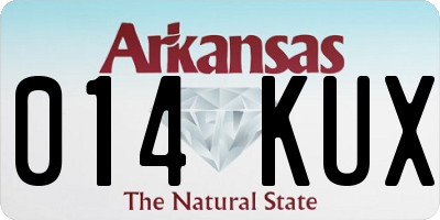AR license plate 014KUX