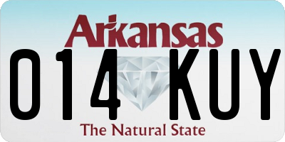 AR license plate 014KUY