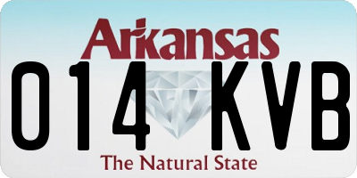 AR license plate 014KVB