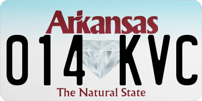 AR license plate 014KVC
