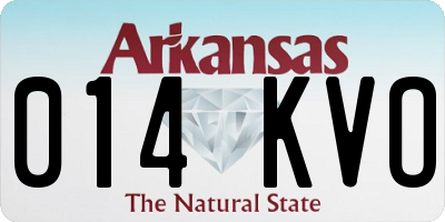 AR license plate 014KVO