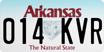 AR license plate 014KVR