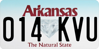AR license plate 014KVU