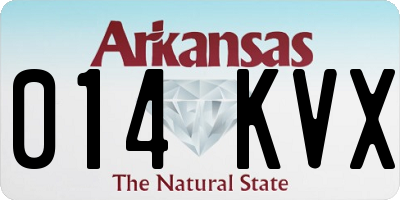 AR license plate 014KVX