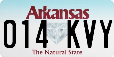 AR license plate 014KVY