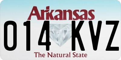AR license plate 014KVZ