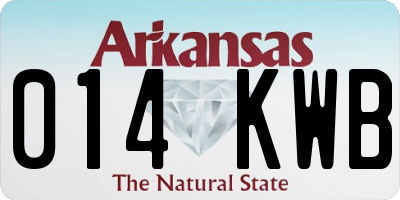 AR license plate 014KWB