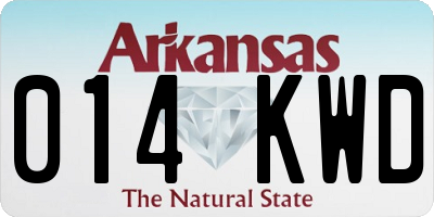 AR license plate 014KWD