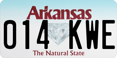 AR license plate 014KWE