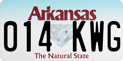 AR license plate 014KWG
