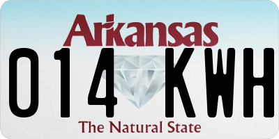 AR license plate 014KWH
