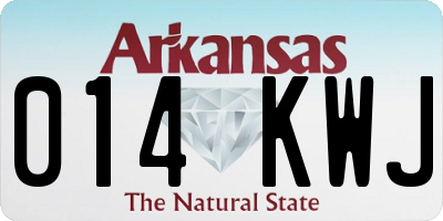 AR license plate 014KWJ