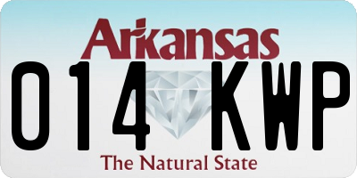 AR license plate 014KWP