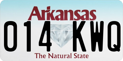AR license plate 014KWQ
