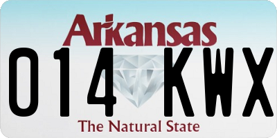 AR license plate 014KWX