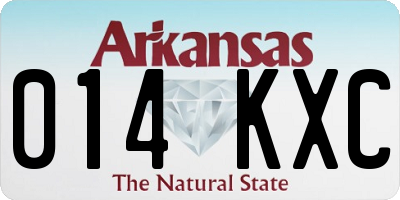 AR license plate 014KXC