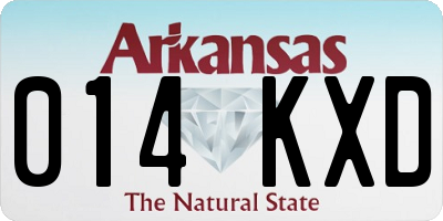 AR license plate 014KXD