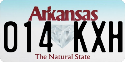 AR license plate 014KXH