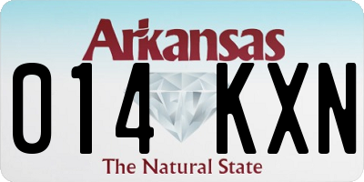 AR license plate 014KXN