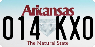 AR license plate 014KXO