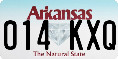 AR license plate 014KXQ