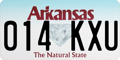 AR license plate 014KXU