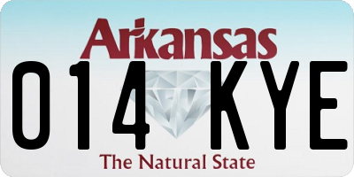 AR license plate 014KYE