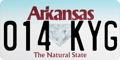 AR license plate 014KYG