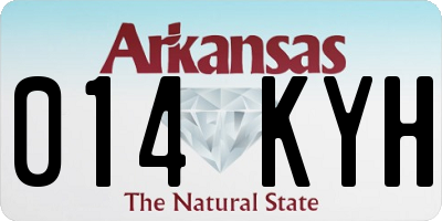 AR license plate 014KYH
