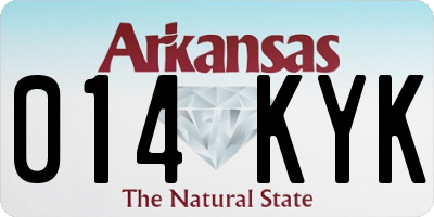 AR license plate 014KYK