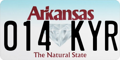 AR license plate 014KYR