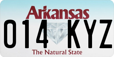 AR license plate 014KYZ