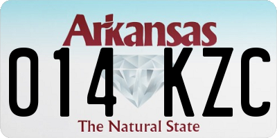 AR license plate 014KZC